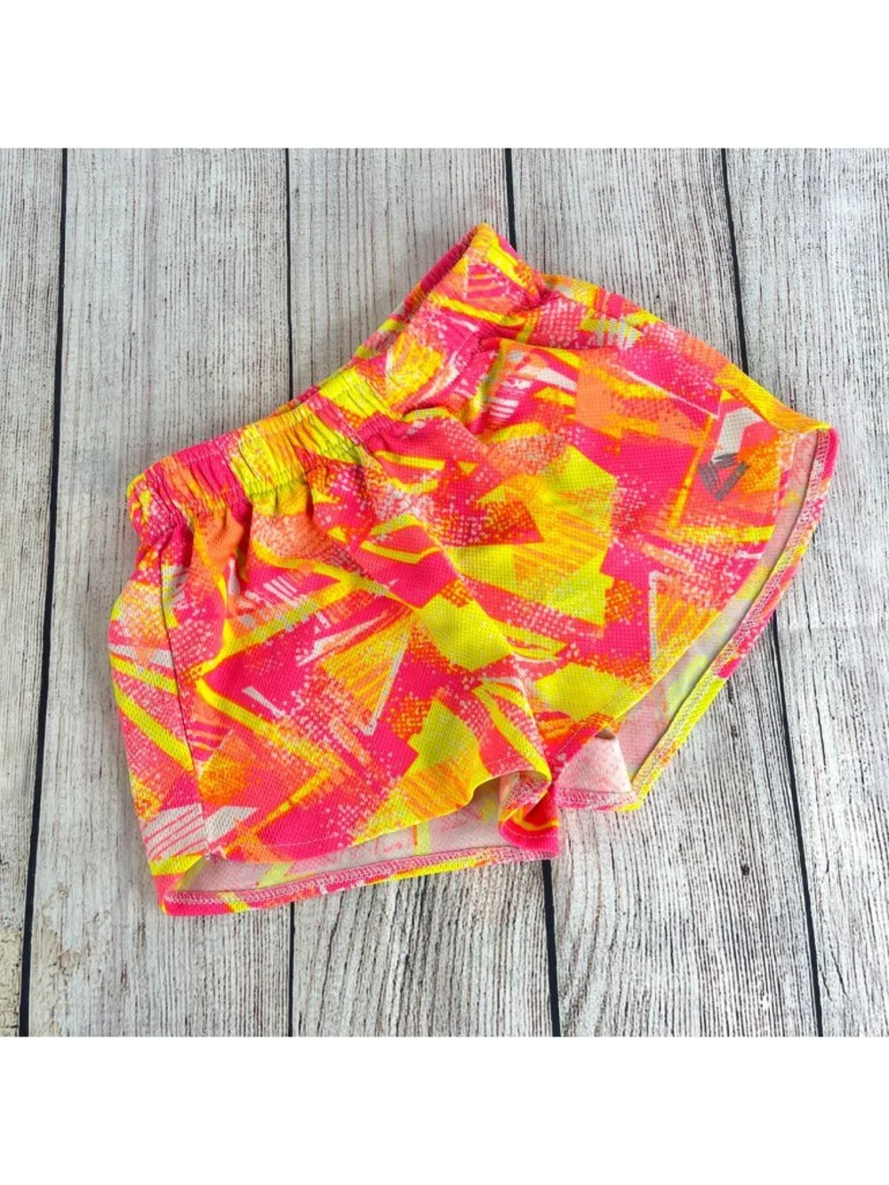 Girls RBX Performance Shorts Bright Neon Pattern Size Small 7/8